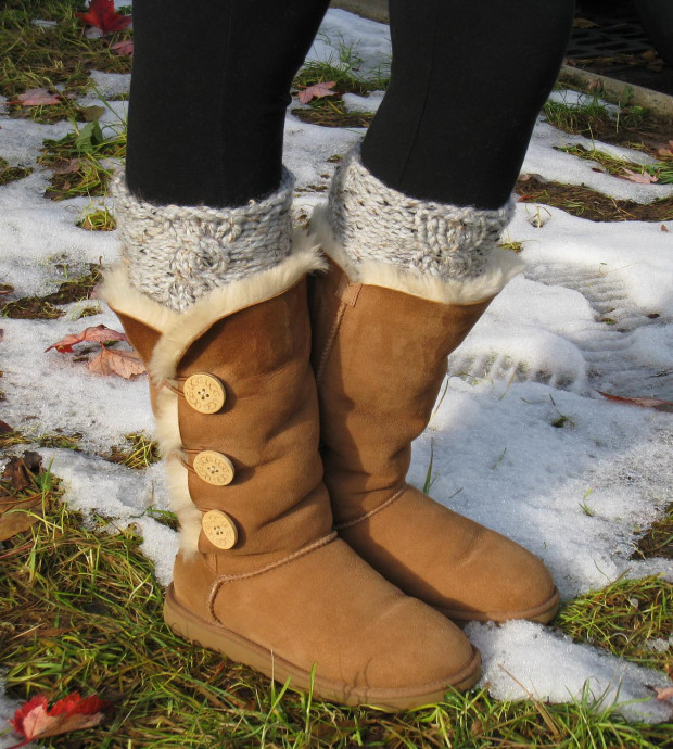 DIY Leg Warmers - for boots, from socks, from sweaters, with jeans, no ...