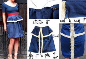 DIY peplum skirt