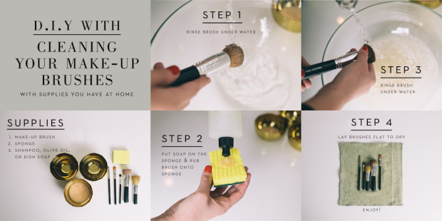 oil to clean makeup brushes