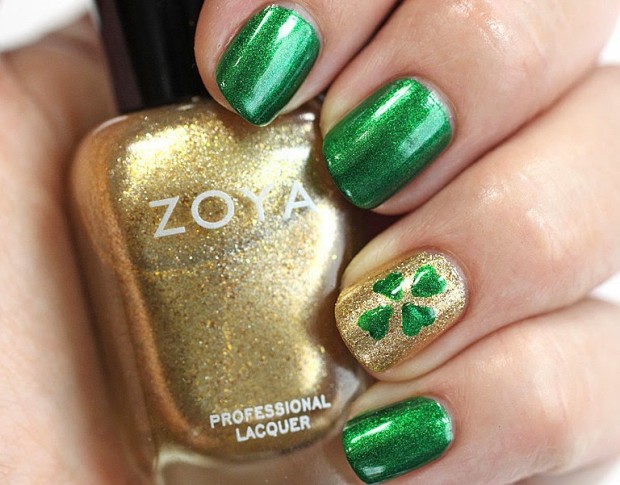 Shamrock Toe Nail Designs for St. Patrick's Day - wide 3