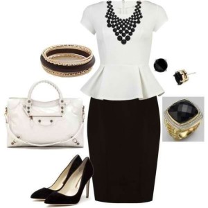 Polyvore Combos With Peplum Tops